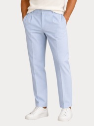 παντελονι jack&jones jpstbill diego striped pants linen blend blue indigo jack&jones