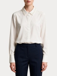 πουκαμισο vero moda vmlenora l/s shirt wvn btq it snow white pearl collar vero moda