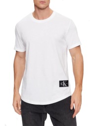 t-shirt calvin klein badge turn up s/s bright white calvin klein