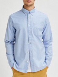 πουκαμισο selected slhregrick -ox ls light blue selected