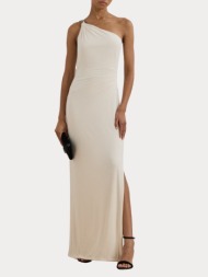 γυναικειο φορεμα polo ralph lauren belina one shoulder evening gown marscapone cream polo ralph laur