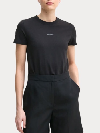 t-shirt calvin klein placed institutional badge slim fit σε προσφορά