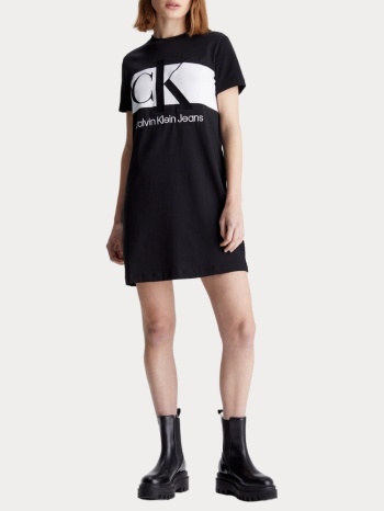 φορεμα calvin klein monogram blocking t-shirt dress ck σε προσφορά