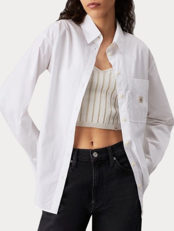 πουκαμισο calvin klein woven label relaxed bright white σε προσφορά