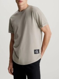 t-shirt calvin klein badge turn up s/s elephant skin calvin klein