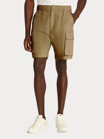 βερμουδα calvin klein washed cargo stone gray calvin klein σε προσφορά