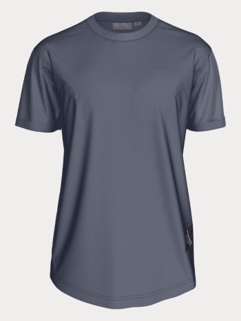 t-shirt calvin klein badge turn up s/s grisaille calvin σε προσφορά