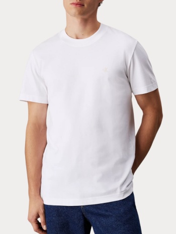 t-shirt calvin klein heavy regular tee bright white calvin σε προσφορά
