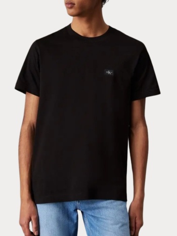 t-shirt calvin klein woven label tee ck black calvin klein σε προσφορά