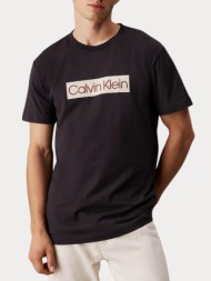 t-shirt calvin klein label print tee regular fit phantom calvin klein