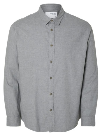 πουκαμισο selected slhslimowen-flannel medium grey melange σε προσφορά