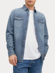 τζιν πουκαμισο jack & jones jjesheridan l/s slim medium blue jack&jones