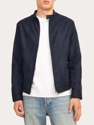jacket jack & jones jjedylan clean faux suede jet black jack&jones