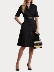 γυναικειο φορεμα polo ralph lauren finnbarr s/s belted black polo ralph lauren