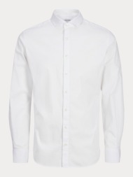 πουκαμισο jack & jones jprblajaxon stretch shirt l/s white jack&jones