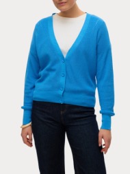 zaketa vero moda vmnew lexsun ls short v-neck cardigan azure blue vero moda