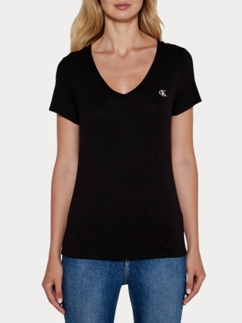 t-shirt calvin klein emro monogram v-neck ck black calvin σε προσφορά