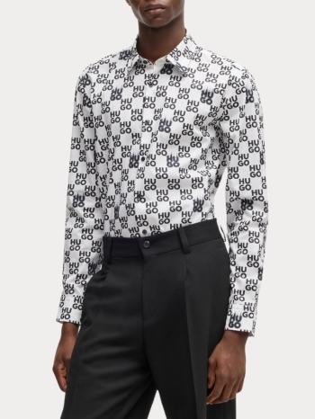 πουκαμισο hugo boss ermo open white/pattern hugo boss σε προσφορά