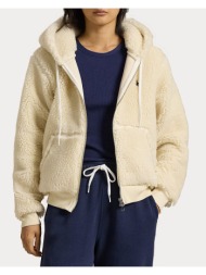 γυναικειο jacket polo ralph lauren high pile fleece full-zip hoodie cream polo ralph lauren