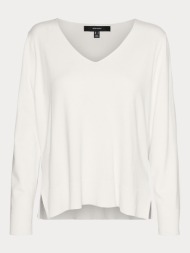 μπλουζα vero moda vmsilje ls v-neck pullover snow white vero moda