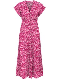 φορεμα only nova life vis mollie long dress aop raspberry rose only