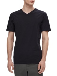 t-shirt selected slhnewpima ss v-neck tee black selected