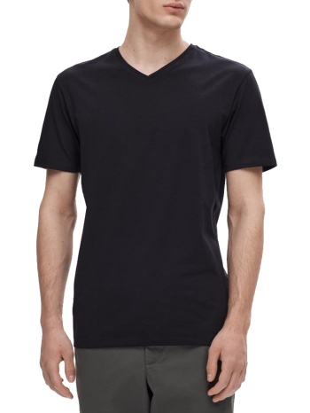 t-shirt selected slhnewpima ss v-neck tee black selected σε προσφορά