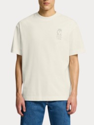 t-shirt selected slhrelaxnic license ss o-neck tee egret selected