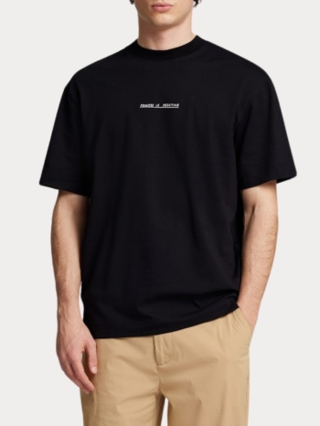 t-shirt selected slhrelaxnic license ss o-neck tee black σε προσφορά