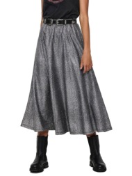 φουστα only mirna glitter silver only