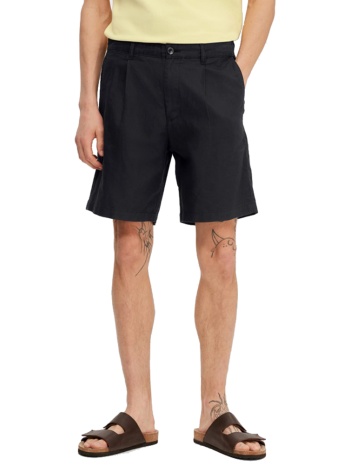 linen shorts selected slhcomfort-jones black selected σε προσφορά