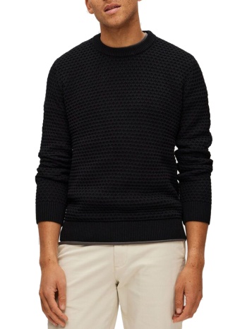 πλεκτο selected slhremy ls knit all stu crew neck black σε προσφορά