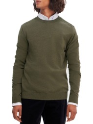 πλεκτο selected slhberg crew neck ivy green selected