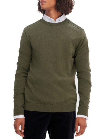 πλεκτο selected slhberg crew neck ivy green selected σε προσφορά