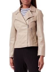 faux leather biker ...