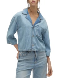 jacket vero moda vmdixie 3/4 denim shirt me309 light blue denim vero moda