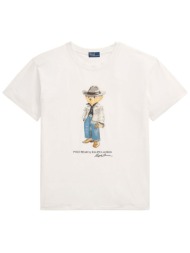 γυναικειο t-shirt polo ralph lauren fringe polo bear s/s 6/15 classics white polo ralph lauren