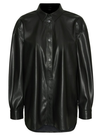 πουκαμισο vero moda vmolympia l/s oversized pl shirt black σε προσφορά