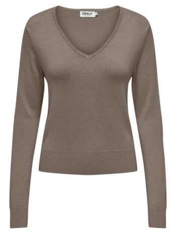 μπλουζα only venice life ls vneck pullover knit walnut only σε προσφορά
