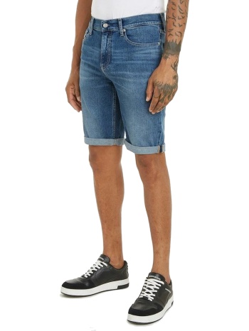 τζιν βερμουδα calvin klein slim short denim medium blue σε προσφορά