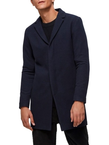 ανδρικο παλτο selected slim wool coat blue selected σε προσφορά