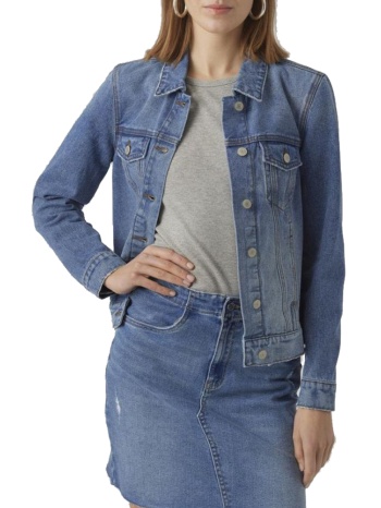 denim jacket vero moda zorica ls mix medium blue denim vero σε προσφορά
