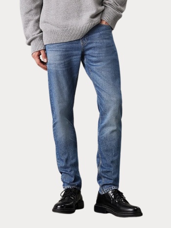 τζιν calvin klein slim taper denim medium blue calvin klein σε προσφορά