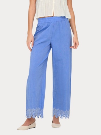 παντελονι only paula tulum emb pull-up pant wvn blue bonnet σε προσφορά