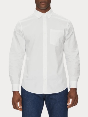 πουκαμισο calvin klein ls poplin classic brilliant white σε προσφορά