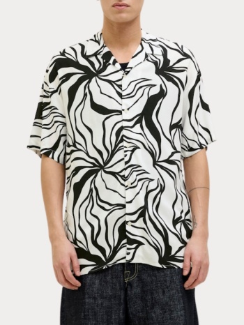 πουκαμισοjack & jones jjjeff monochrome resort shirt ss σε προσφορά