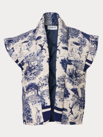 γιλεκο cache cache blue/beige cache cache