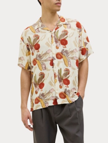 πουκαμισο jack & jones jorluke varenna aop ss antique white σε προσφορά