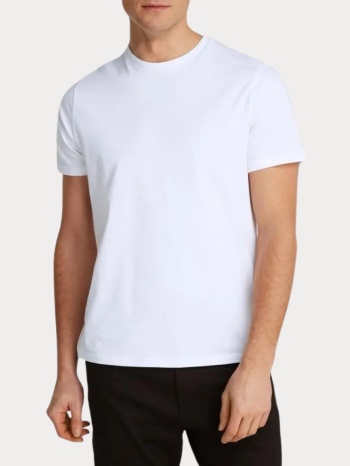 t-shirt calvin klein smooth cotton solid crew neck tee σε προσφορά