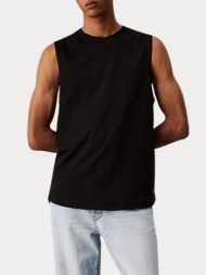 tank top calvin klein woven label ck black calvin klein